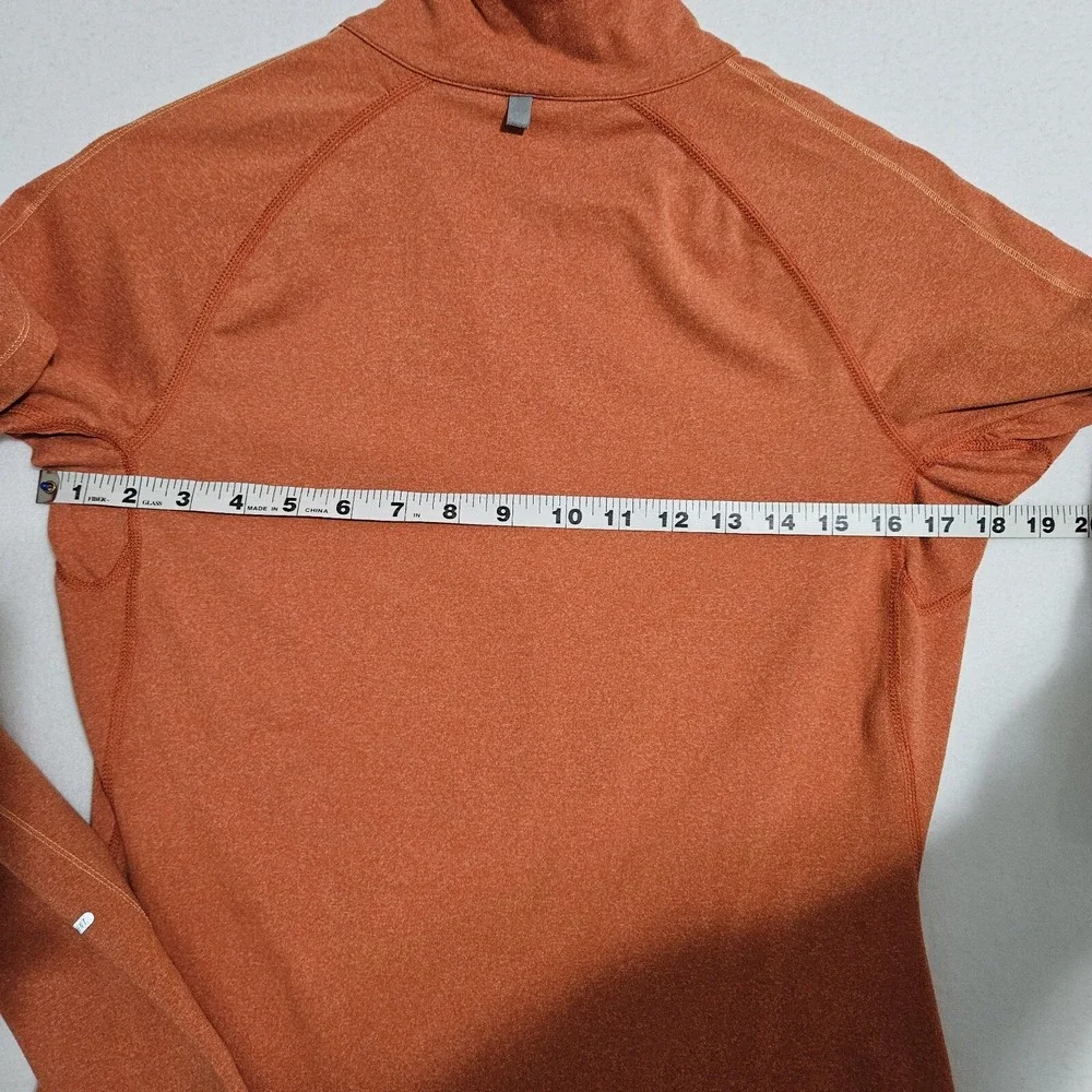 Nike Dry Fit Element Womens 1/4 Zip Shirt Orange Size Med